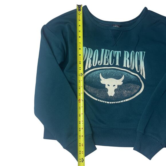 Under Armour Project Rock Terry Sweatshirt Oversized Loose Women’s Sz S - Picture 3 of 6